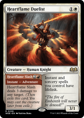{@R} Heartflame Duelist // Heartflame Slash [Wilds of Eldraine][WOE 228]