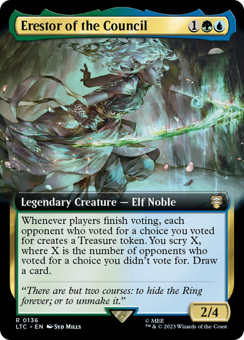 {R} Erestor of the Council (Extended Art) [The Lord of the Rings: Tales of Middle-Earth Commander][LTC 136]