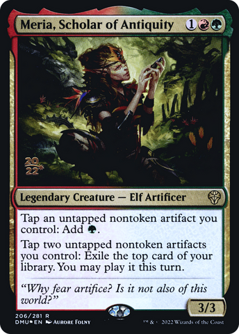 {R} Meria, Scholar of Antiquity [Dominaria United Prerelease Promos][PR DMU 206]