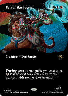 {@R} Temur Battlecrier (Borderless) [Tarkir: Dragonstorm][TDM 372]