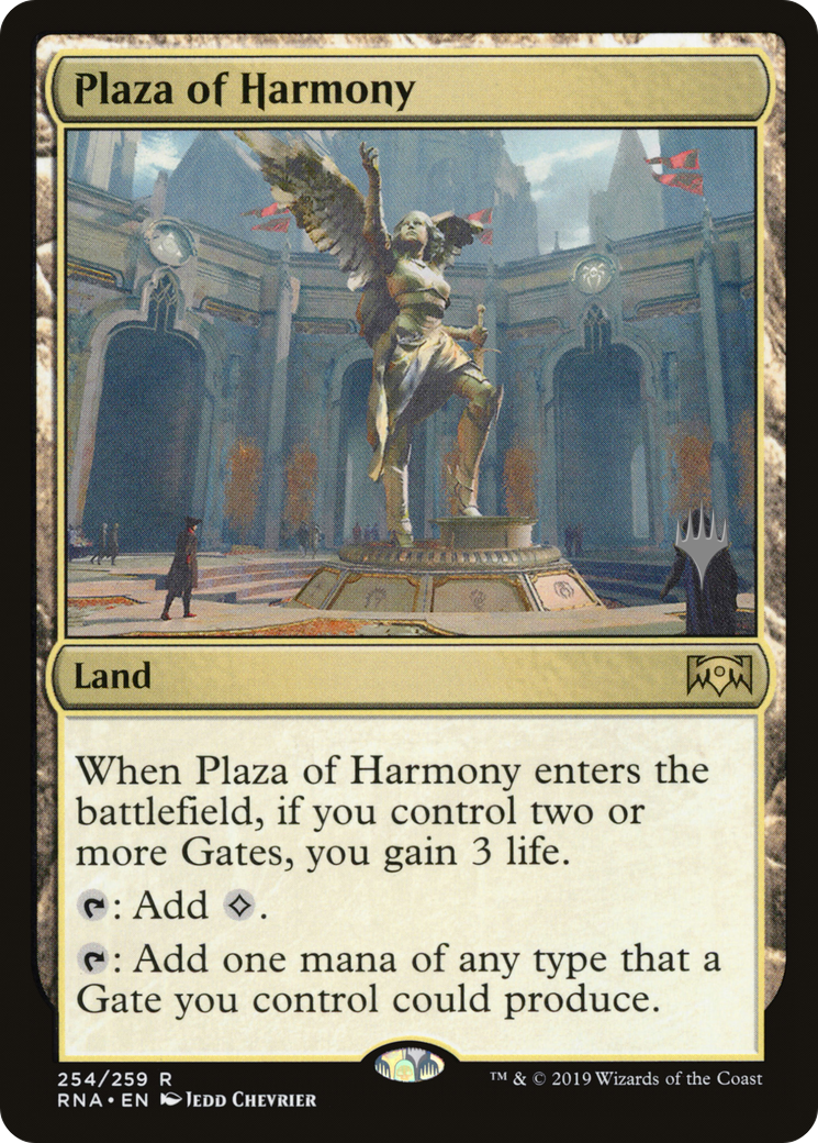 {R} Plaza of Harmony (Promo Pack) [Ravnica Allegiance Promos][PP RNA 254]