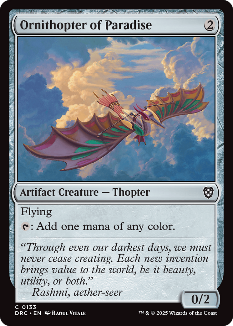 {C} Ornithopter of Paradise [Aetherdrift Commander][DRC 133]