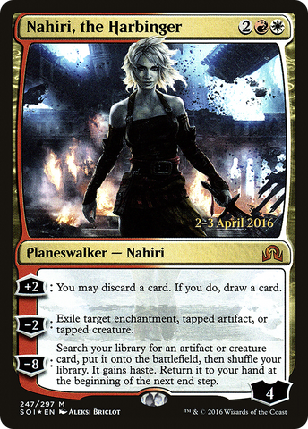 {R} Nahiri, the Harbinger [Shadows over Innistrad Prerelease Promos][PR SOI 247]