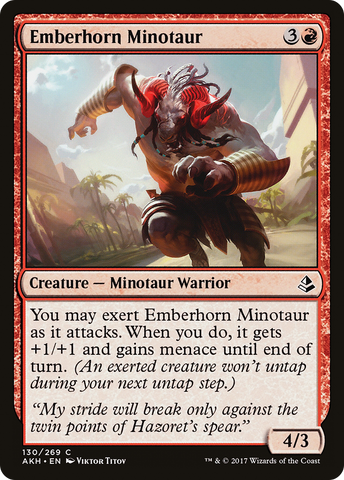 {C} Emberhorn Minotaur [Amonkhet][AKH 130]