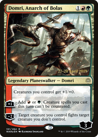 {R} Domri, Anarch of Bolas [War of the Spark Prerelease Promos][PR WAR 191]