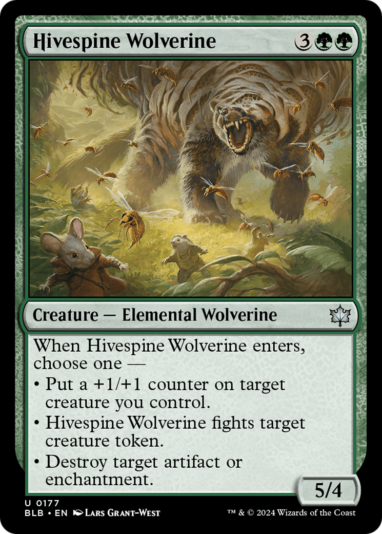{@C} Hivespine Wolverine [Bloomburrow][BLB 177]