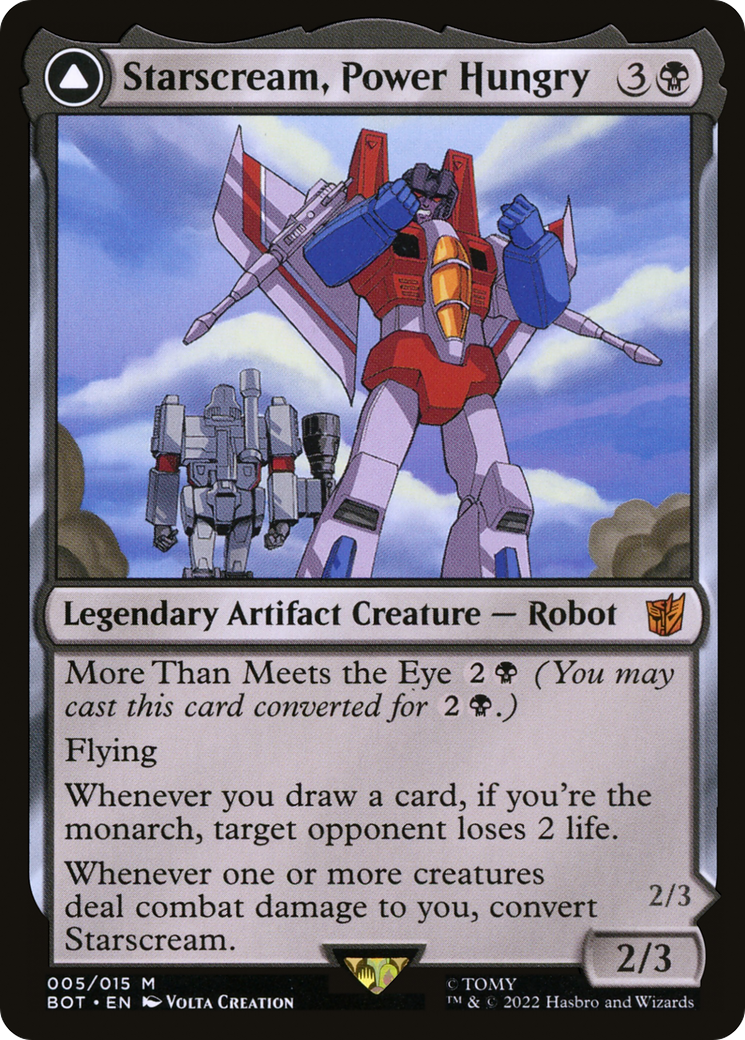 {R} Starscream, Power Hungry // Starscream, Seeker Leader [Transformers][BOT 005]