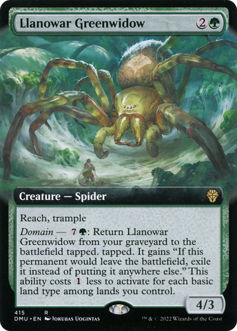 {R} Llanowar Greenwidow (Extended Art) [Dominaria United][DMU 415]