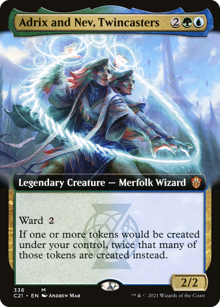 {R} Adrix and Nev, Twincasters (Extended Art) [Commander 2021][C21 336]