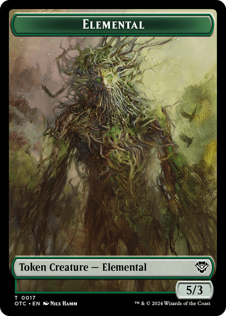 {T} Insect // Elemental (0017) Double-Sided Token [Outlaws of Thunder Junction Commander Tokens][TOTC 18//17]