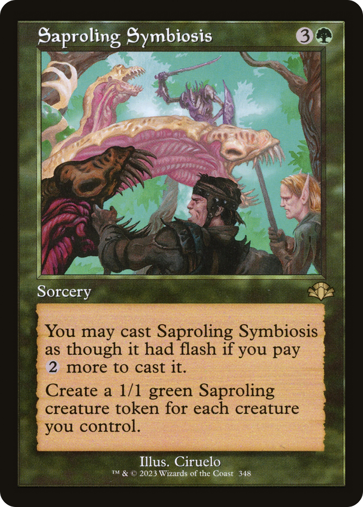 {R} Saproling Symbiosis (Retro) [Dominaria Remastered][DMR 348]