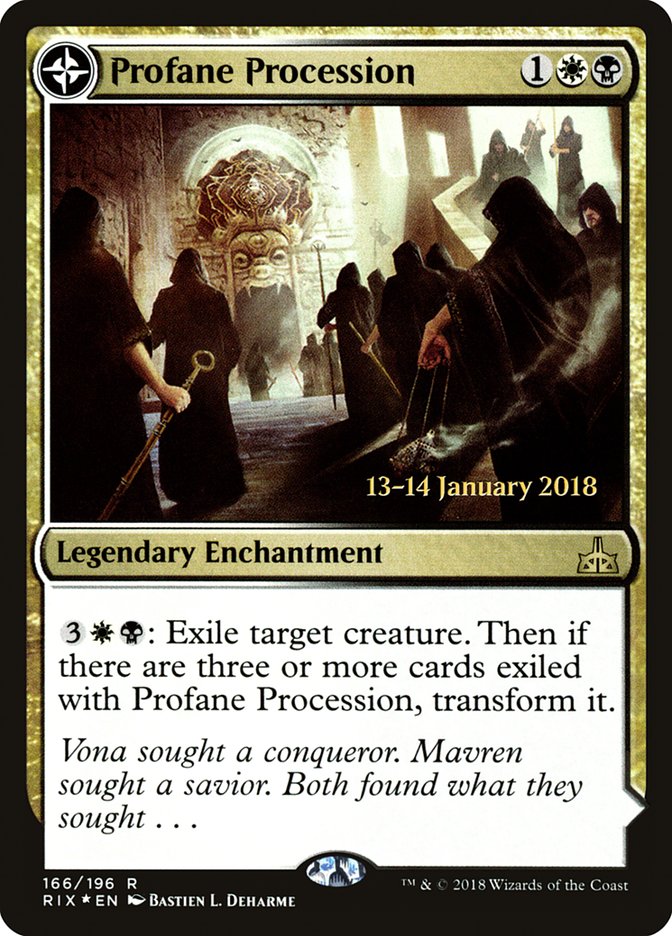 {R} Profane Procession // Tomb of the Dusk Rose [Rivals of Ixalan Prerelease Promos][PR RIX 166]