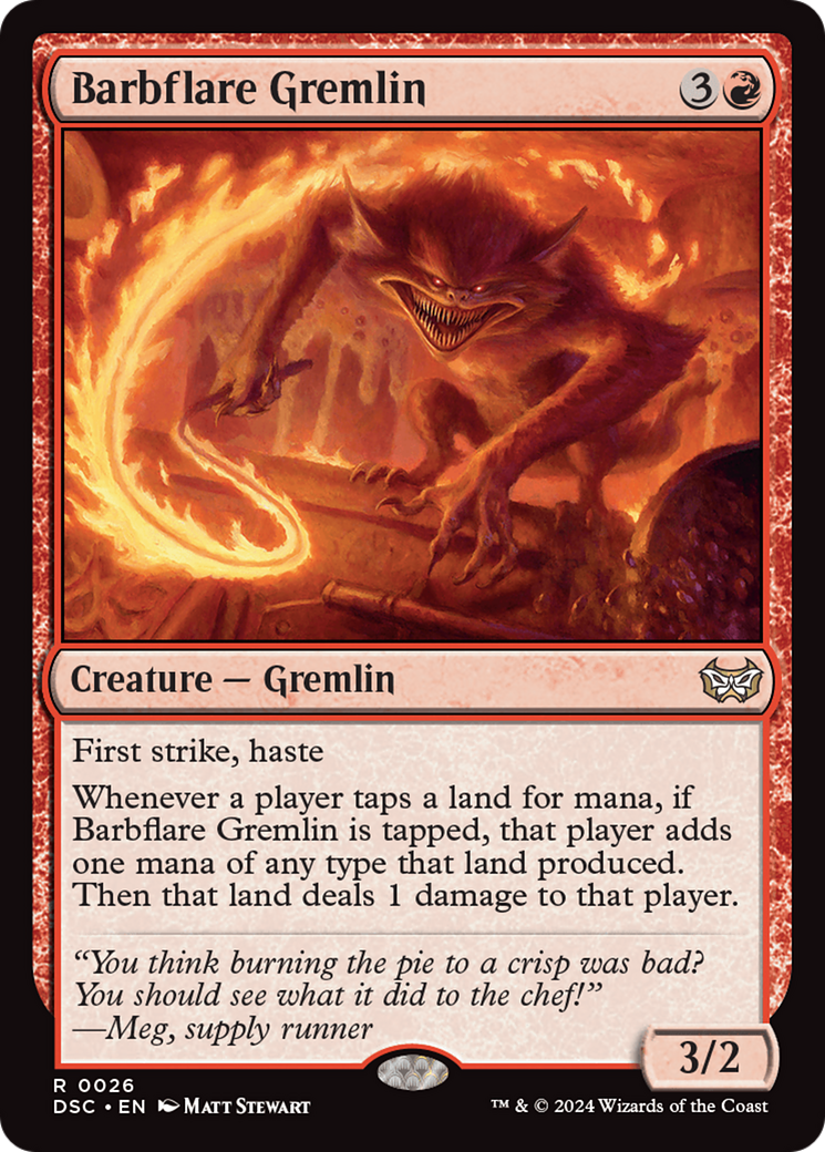 {R} Barbflare Germlin [Duskmourn: House of Horror Commander][DSC 026]