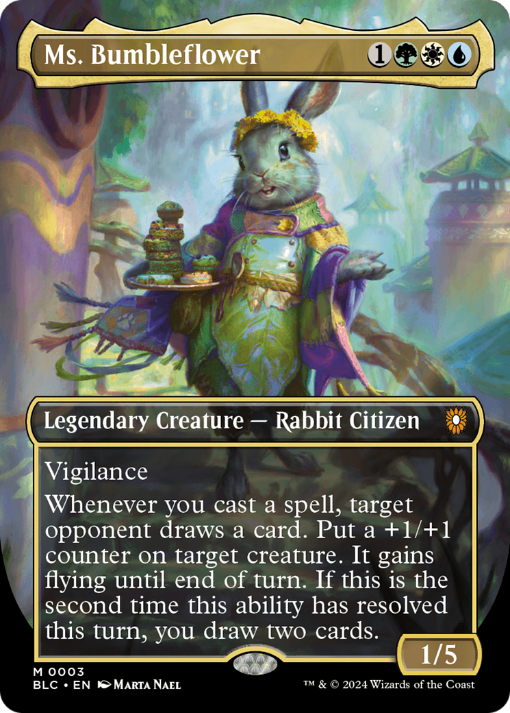 {R} Ms. Bumbleflower (Borderless) [Bloomburrow Commander][BLC 003]