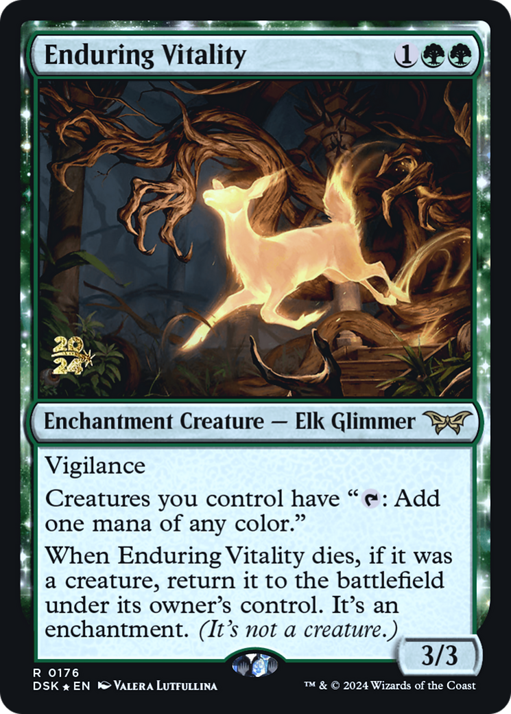 {@R} Enduring Vitality [Duskmourn: House of Horror Prerelease Promos][PR DSK 176]