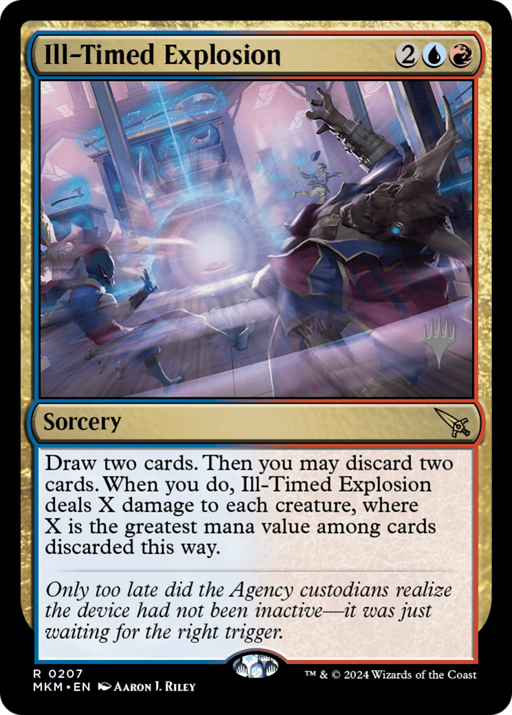 {R} Ill-Timed Explosion (Promo Pack) [Murders at Karlov Manor Promos][PP MKM 207]