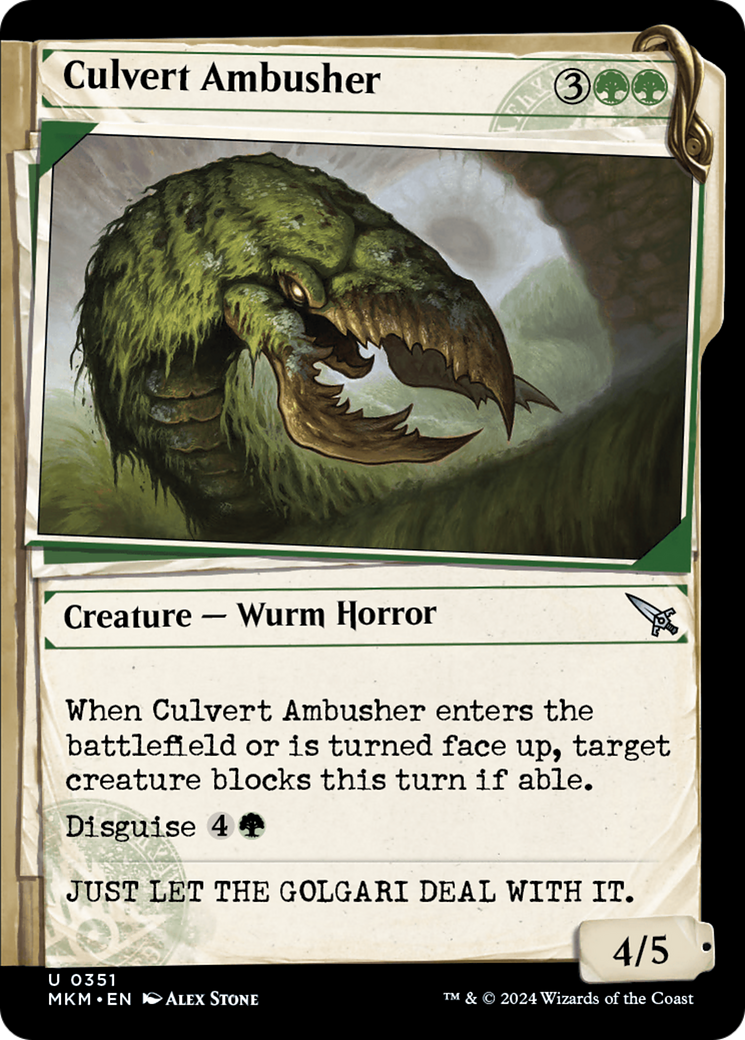 {@C} Culvert Ambusher (Showcase) [Murders at Karlov Manor][MKM 351]
