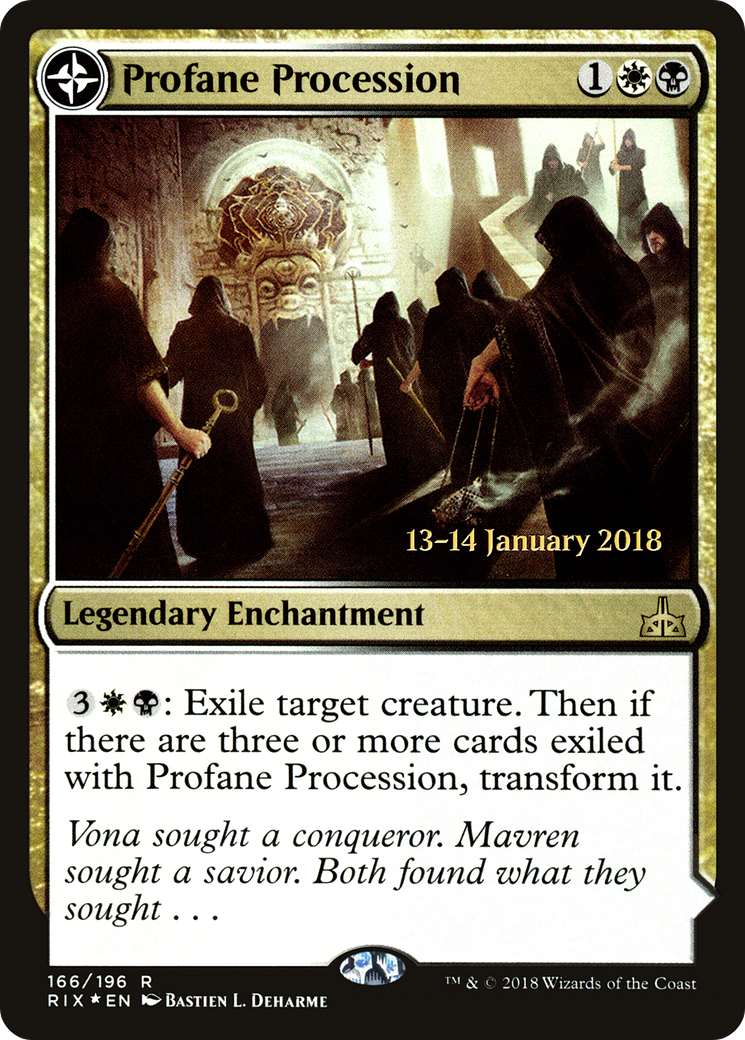 {R} Profane Procession // Tomb of the Dusk Rose [Rivals of Ixalan Prerelease Promos][PR RIX 166]