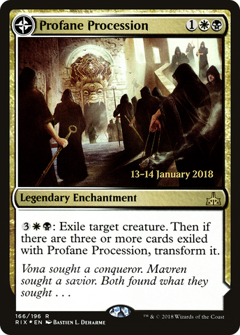 {R} Profane Procession // Tomb of the Dusk Rose [Rivals of Ixalan Prerelease Promos][PR RIX 166]