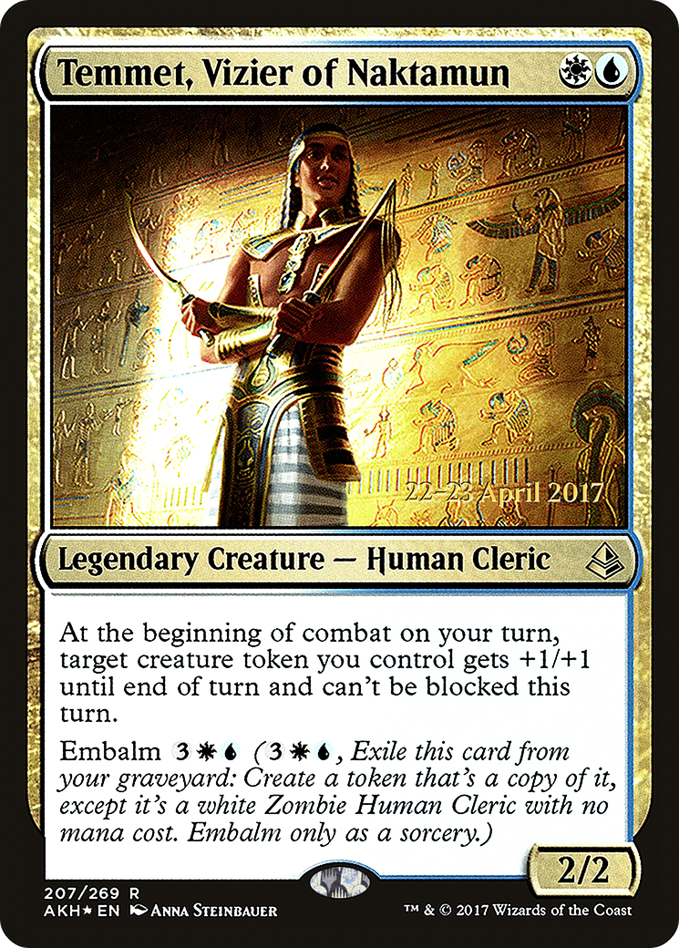 {R} Temmet, Vizier of Naktamun [Amonkhet Prerelease Promos][PR AKH 207] - Misty Mountain Games