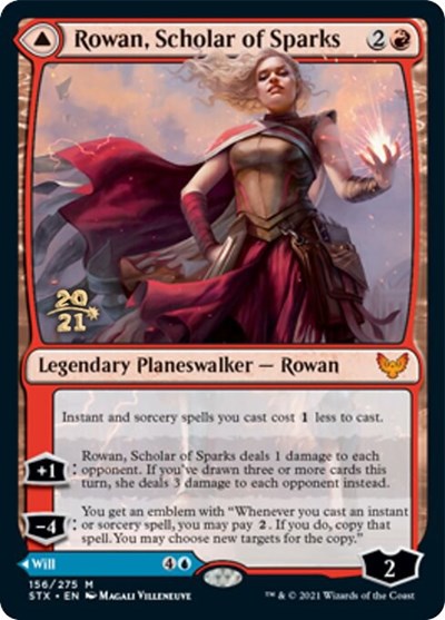 {R} Rowan, Scholar of Sparks // Will, Scholar of Frost [Strixhaven: School of Mages Prerelease Promos][PR STX 156]
