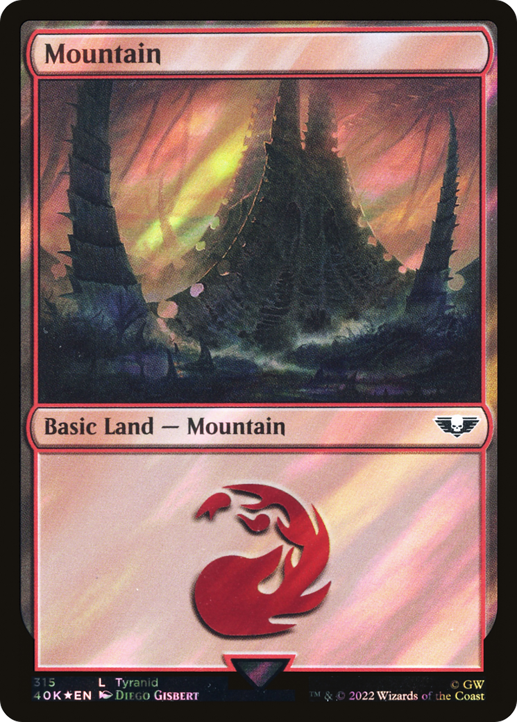 {B}[SFO 40K 315] Mountain (315) (Surge Foil) [Universes Beyond: Warhammer 40,000]