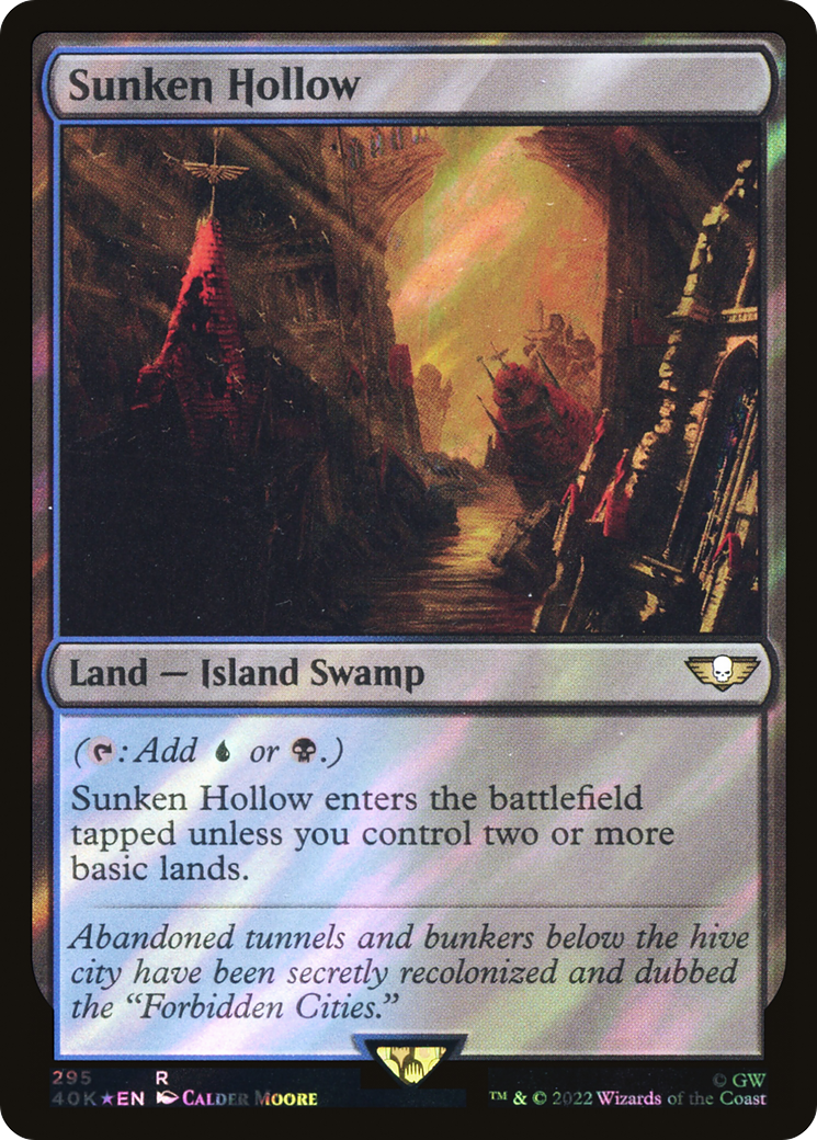 {R} Sunken Hollow (Surge Foil) [Universes Beyond: Warhammer 40,000][SF 40K 295]