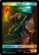 {T} Soldier // Beast Double-Sided Token (Surge Foil) [Doctor Who Tokens][TWHO 40//49]
