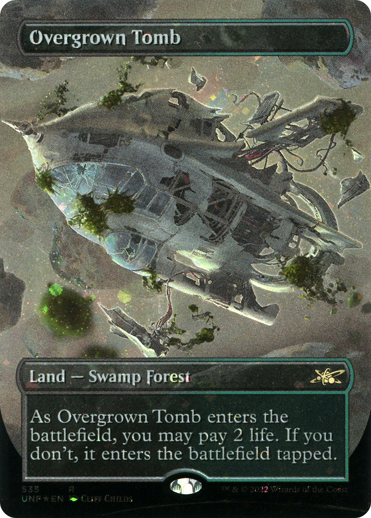 {R} Overgrown Tomb (Borderless) (Galaxy Foil) [Unfinity][UNF 284]