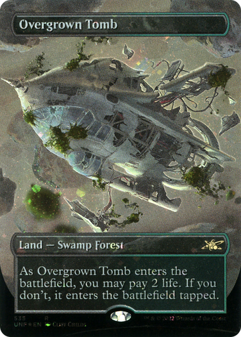 {R} Overgrown Tomb (Borderless) (Galaxy Foil) [Unfinity][UNF 284]