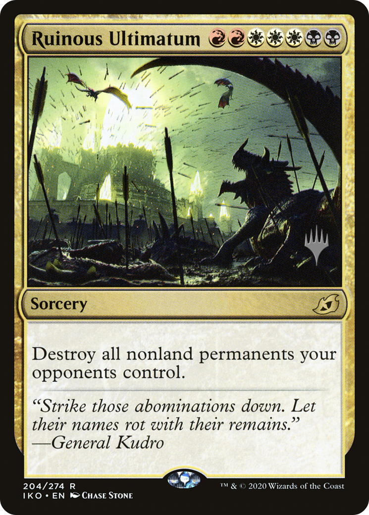 {R} Ruinous Ultimatum (Promo Pack) [Ikoria: Lair of Behemoths Promos][PP IKO 204]