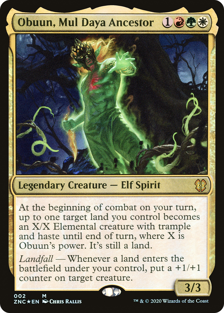 {R} Obuun, Mul Daya Ancestor [Zendikar Rising Commander][ZNC 002]