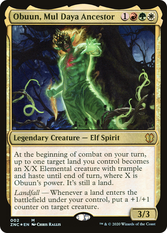 {R} Obuun, Mul Daya Ancestor [Zendikar Rising Commander][ZNC 002]
