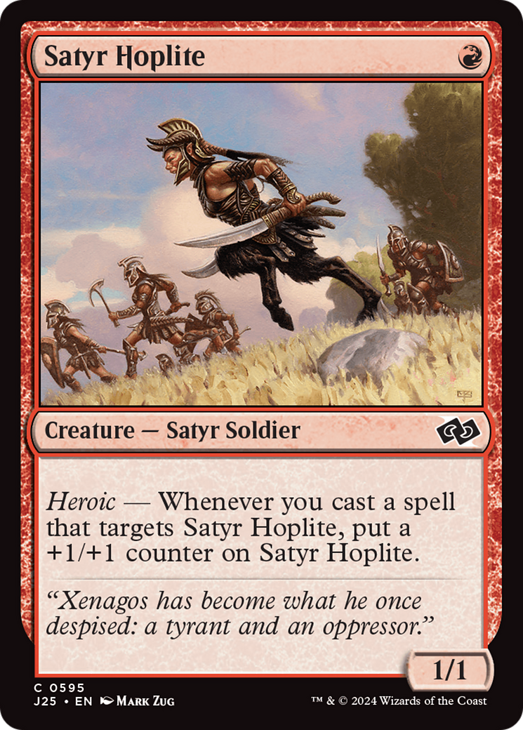{C} Satyr Hoplite [Foundations Jumpstart][J25 595]