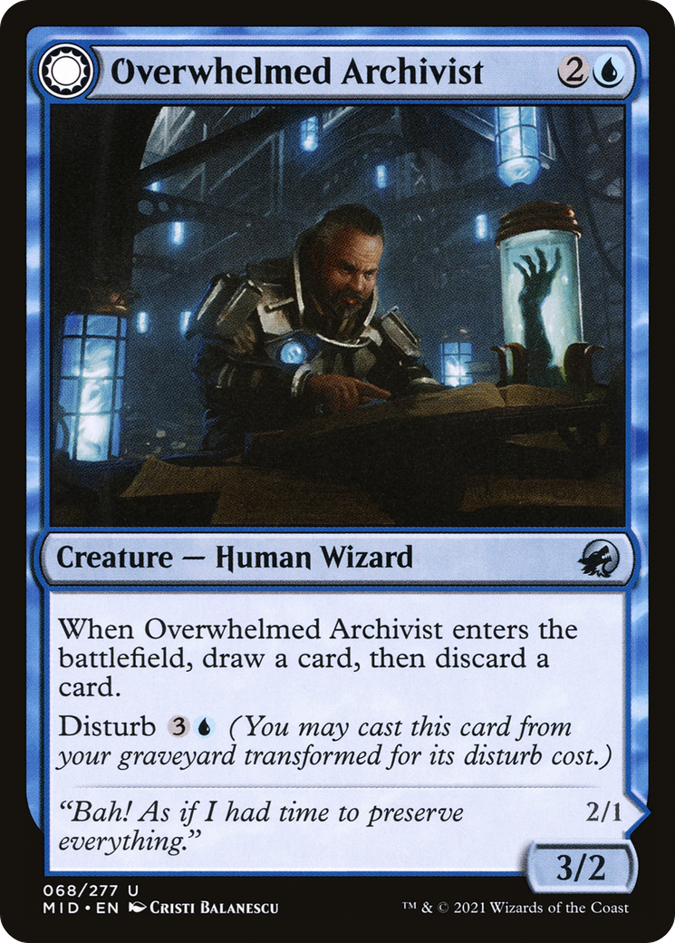 {C} Overwhelmed Archivist // Archive Haunt [Innistrad: Midnight Hunt][MID 068]