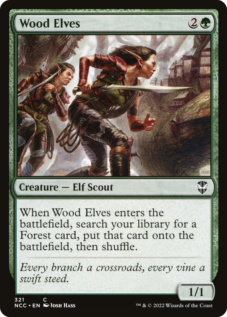 {C} Wood Elves [Streets of New Capenna Commander][NCC 321]