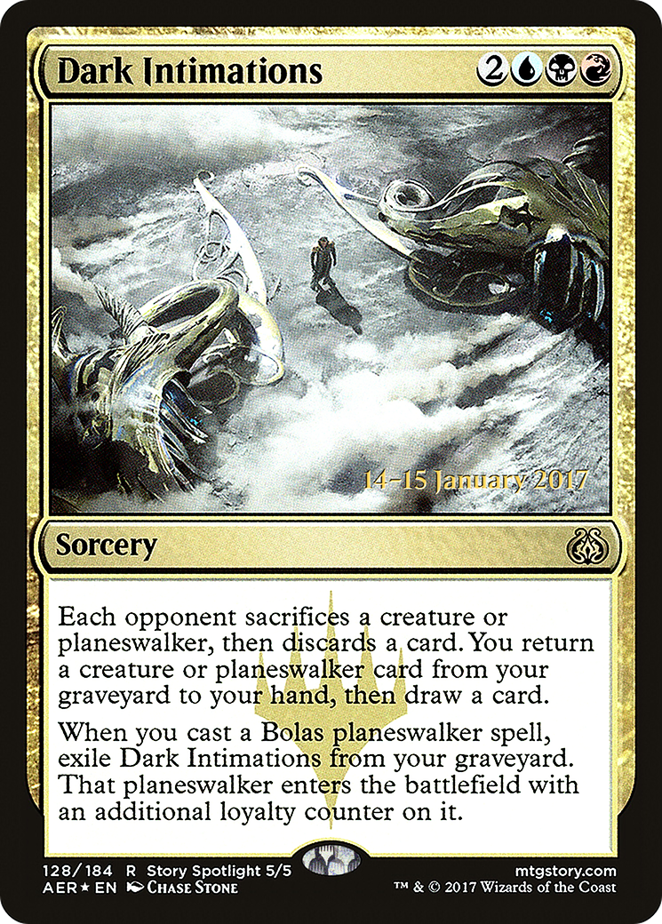 {R} Dark Intimations [Aether Revolt Prerelease Promos][PR AER 128]