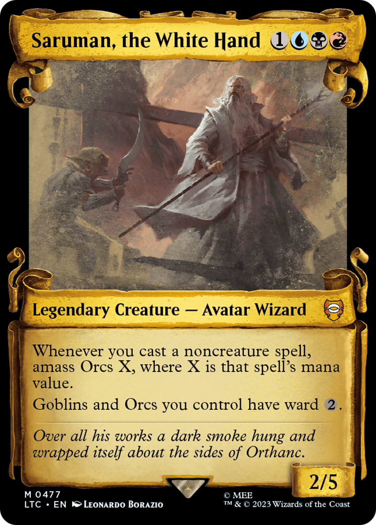 {R} Saruman, the White Hand [The Lord of the Rings: Tales of Middle-Earth Commander Showcase Scrolls][LTC 477]