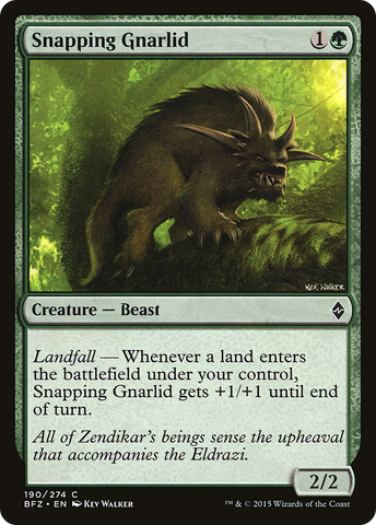 {C} Snapping Gnarlid [Battle for Zendikar][BFZ 190]