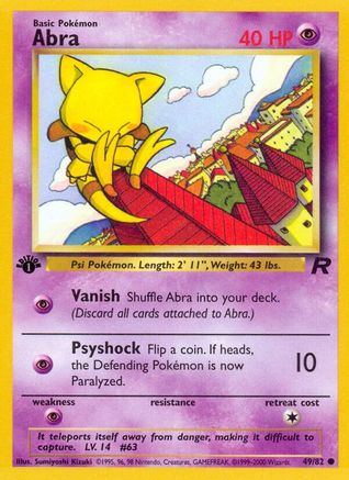 [PKM] Abra (49/82) [Team Rocket 1st Edition]
