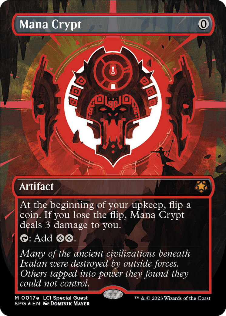 {R} Mana Crypt (0017e) (Borderless) [The Lost Caverns of Ixalan Special Guests][SPG 17E]