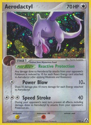 [PKM-R] Aerodactyl (1/92) (Stamped) [EX: Legend Maker]