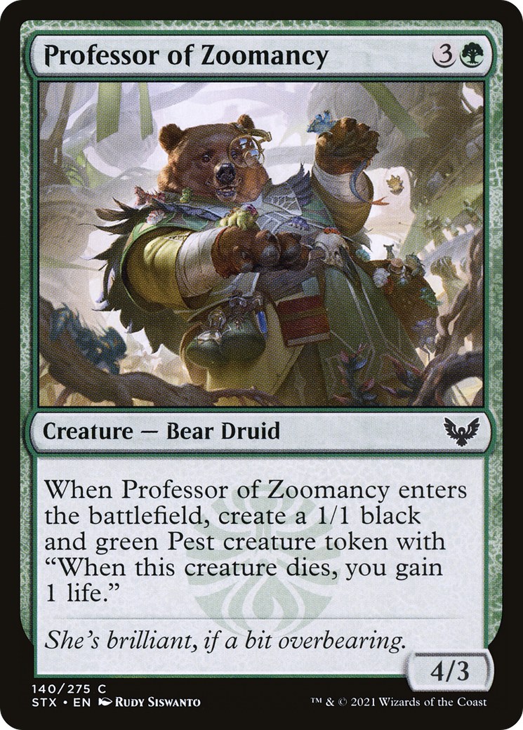 {C} Professor of Zoomancy [Strixhaven: School of Mages][STX 140]