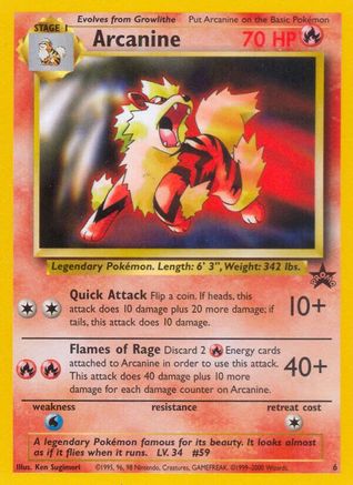 [PKM-R] Arcanine (6) [Wizards of the Coast: Black Star Promos]