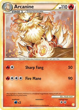 [PKM] Arcanine (1/123) [HeartGold & SoulSilver: Base Set]