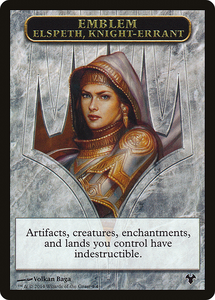 {T} Elspeth, Knight-Errant Emblem [Modern Event Deck 2014 Tokens][TMD1 004] - Misty Mountain Games