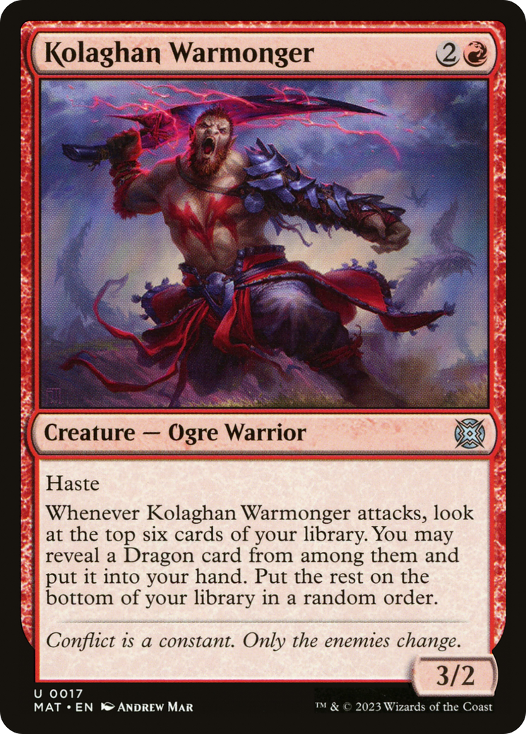 {C} Kolaghan Warmonger [March of the Machine: The Aftermath][MAT 017]