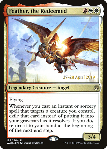 {R} Feather, the Redeemed [War of the Spark Prerelease Promos][PR WAR 197]