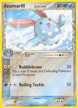 [PKM-R] Azumarill (19/113) (Delta Species) (Stamped) [EX: Delta Species]