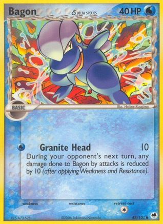 [PKM] Bagon (43/101) (Delta Species) (Stamped) [EX: Dragon Frontiers]